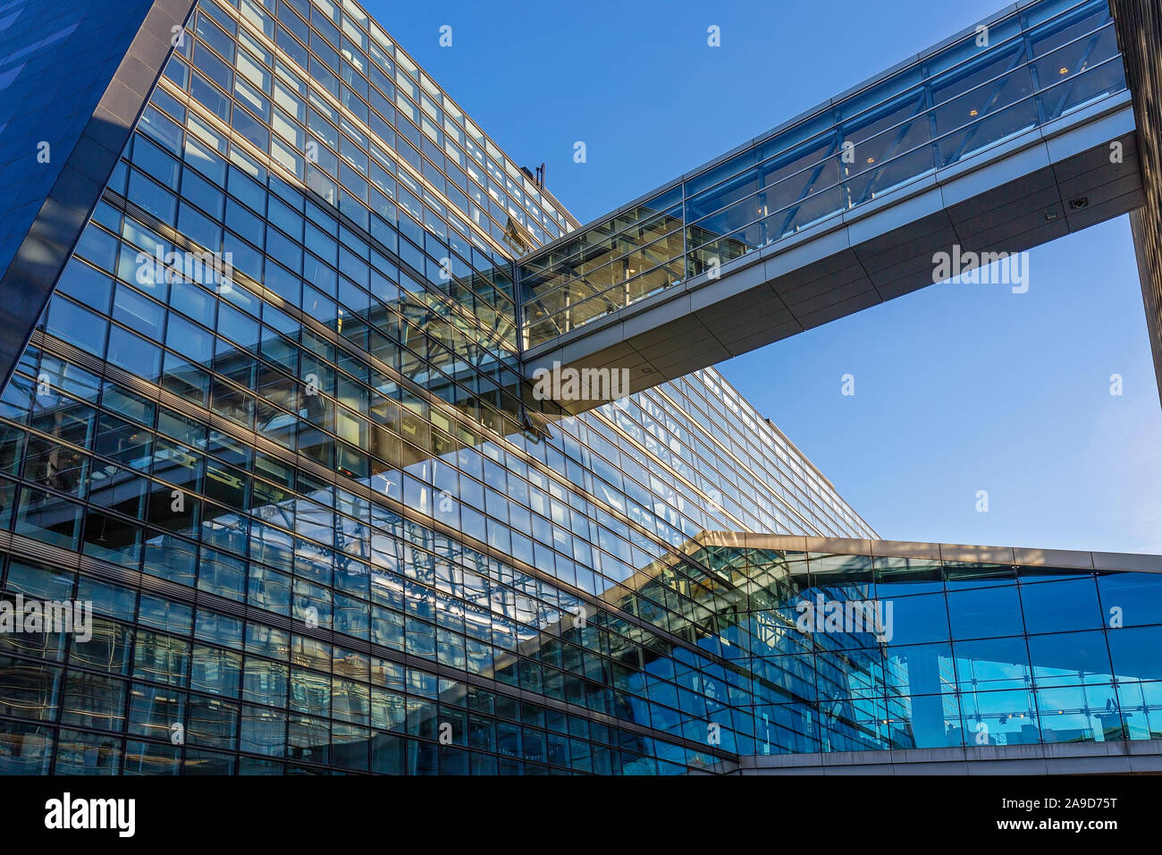 Copenhague, Dinamarca, del 2 de agosto, 2019: la Royal Library, la biblioteca nacional de Dinamarca y la biblioteca universitaria de la Universidad de Copenhague, una de las t Foto de stock