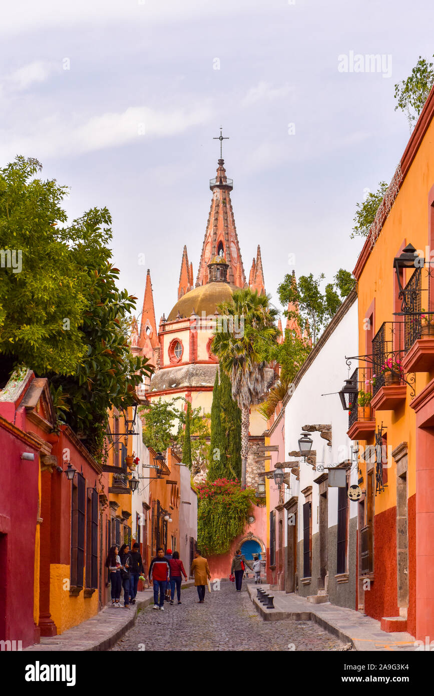 La hermosa ciudad de San Miguel de Allende, México Foto de stock