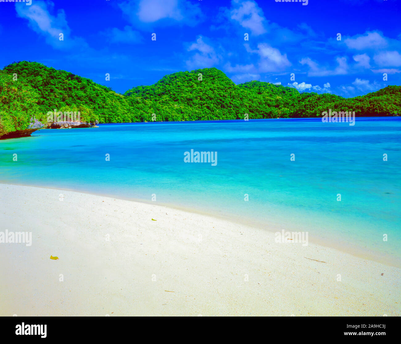 Honeymoon Beach, Rock Island National Park, República de Palau, Micronesia Océano Pacífico Foto de stock