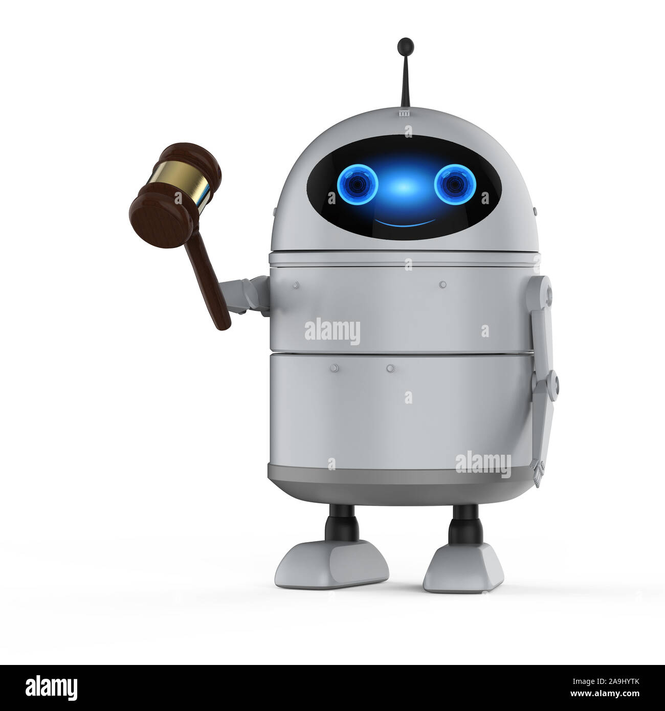 Concepto de Derecho de Internet con 3D rendering android robot o robot de  inteligencia artificial con martillo juez Fotografía de stock - Alamy