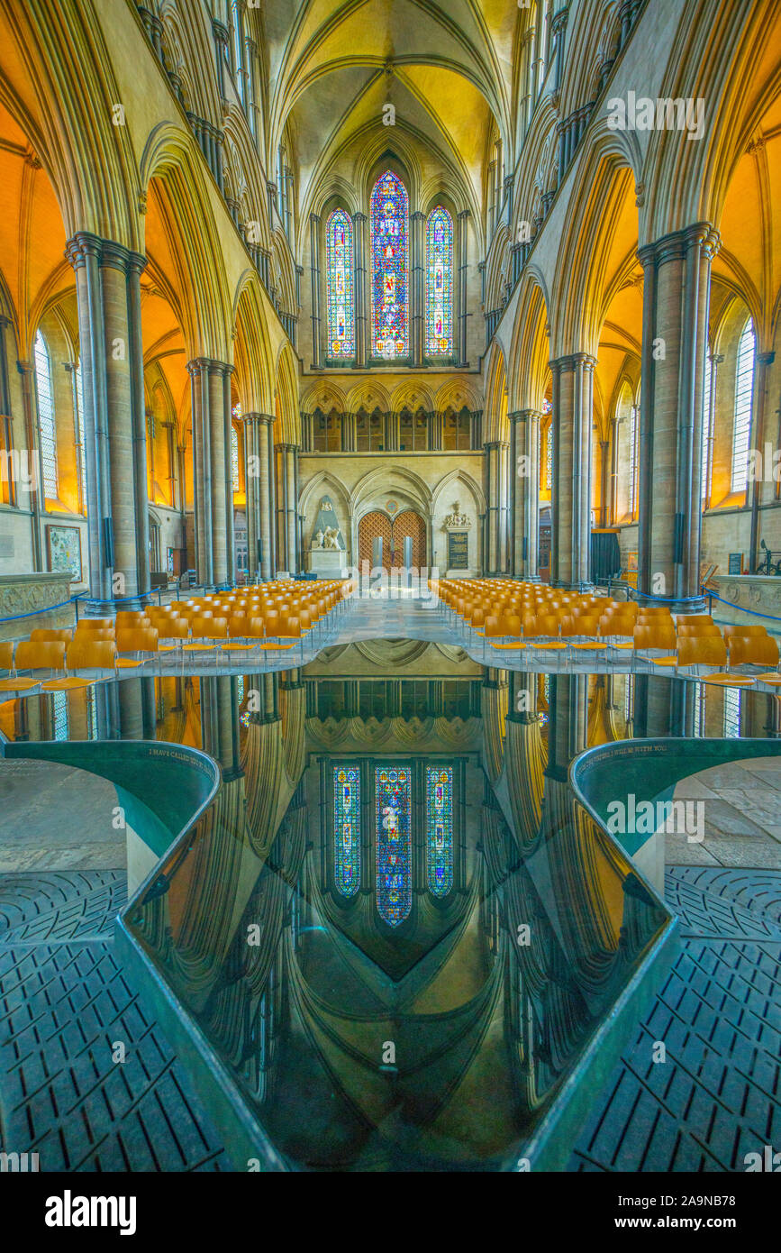 Salibury Catedral de Salisbury, Inglaterra, construido 1549 Foto de stock