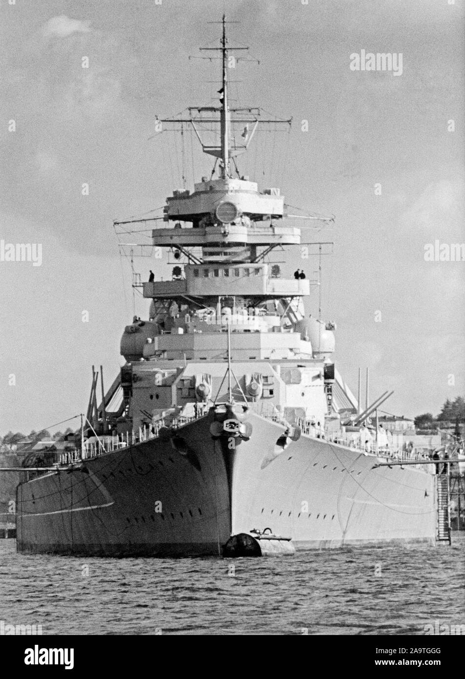 Acorazado Bismarck, acorazado de clase Bismarck construido para la Alemania nazi Kriegsmarine Foto de stock