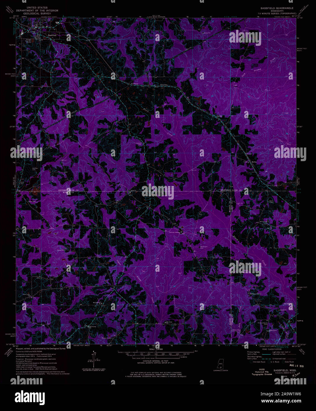 Mapa de bassfield mississippi fotografías e imágenes de alta resolución Alamy