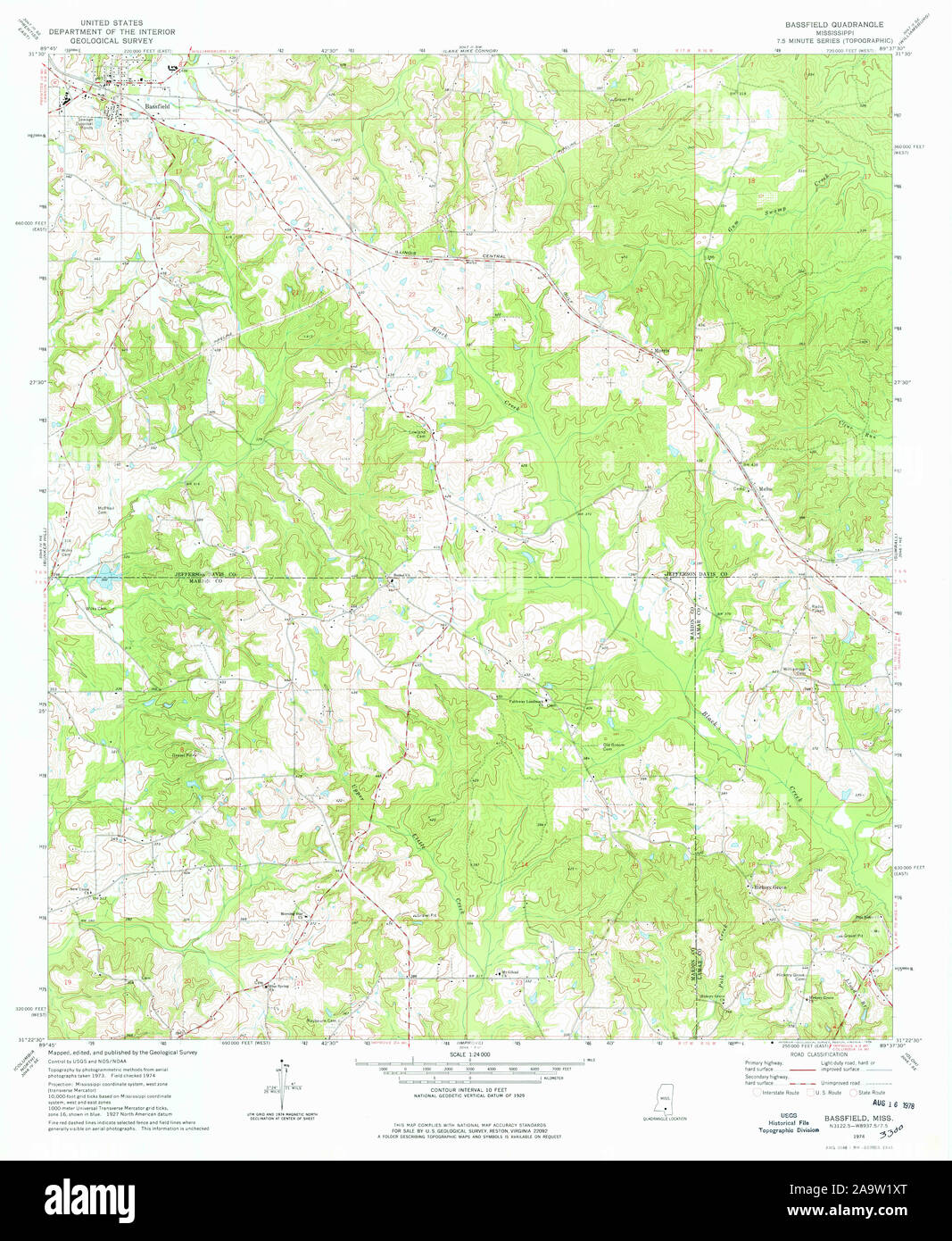 Mapa de bassfield mississippi fotografías e imágenes de alta resolución Alamy