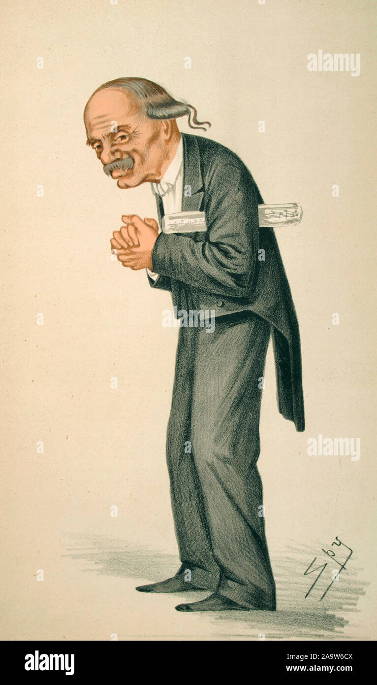 Caricatura de Sir Julius Benedict. 1873 Foto de stock