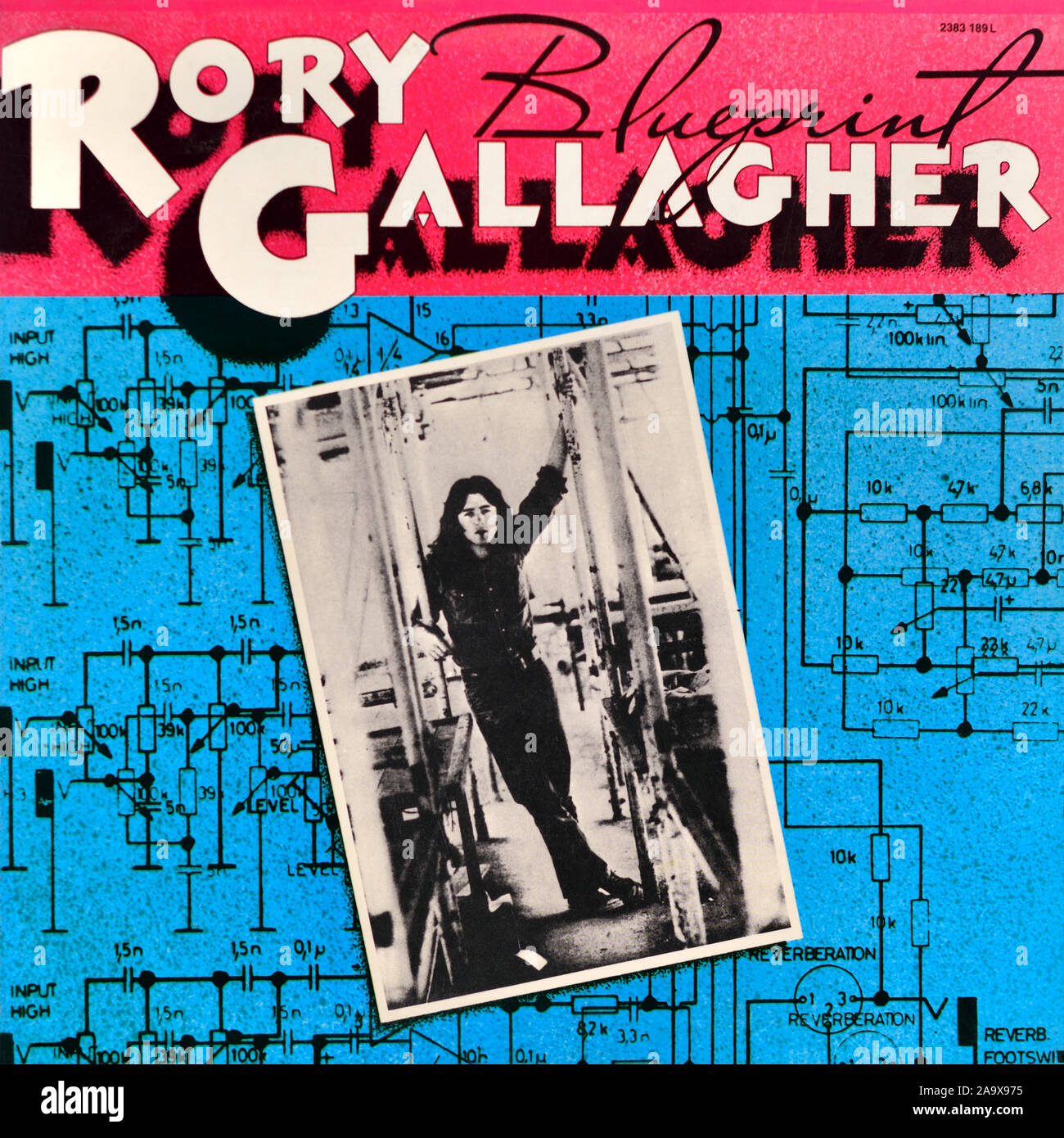Rory Gallagher - portada original del álbum de vinilo - Blueprint - 1973 Foto de stock