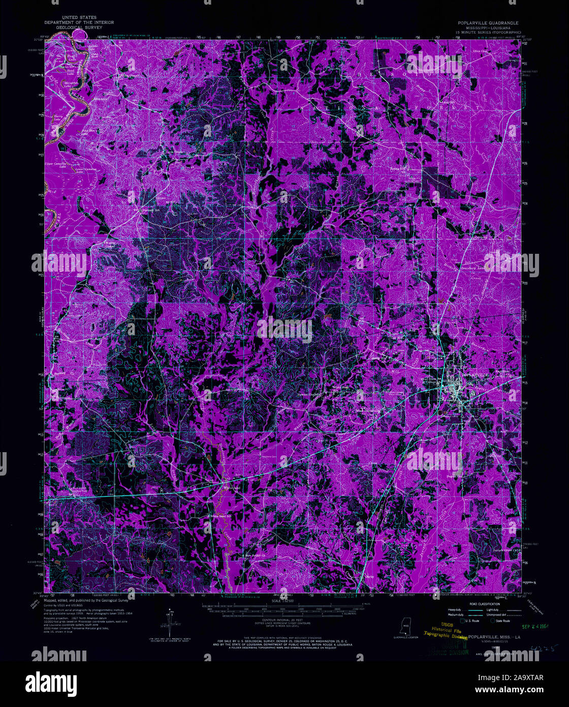 Mapa de poplarville fotografías e imágenes de alta resolución Alamy
