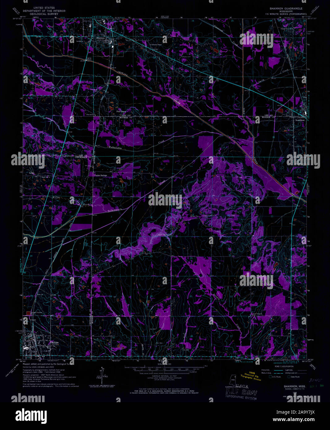 Mapa de shannon mississippi fotografías e imágenes de alta resolución