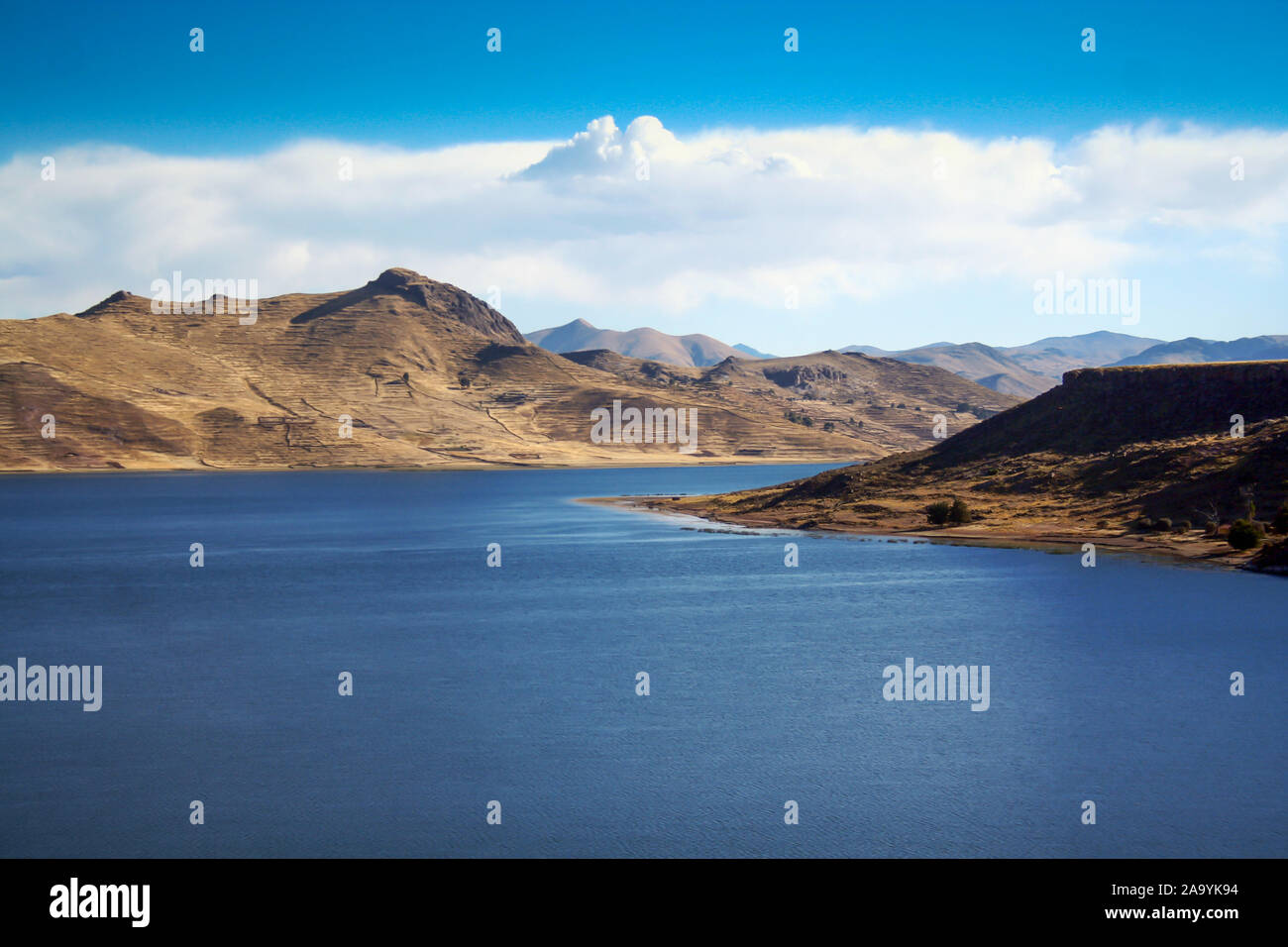 Laguna de Umayo, cerca del lago Titicaca en Puno, Perú Foto de stock