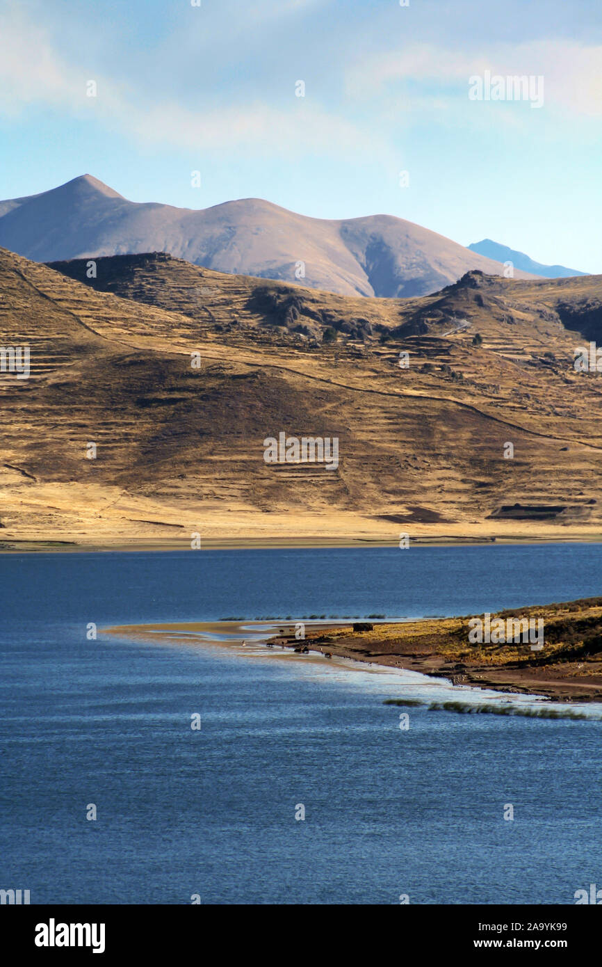 Laguna de Umayo, cerca del lago Titicaca en Puno, Perú Foto de stock