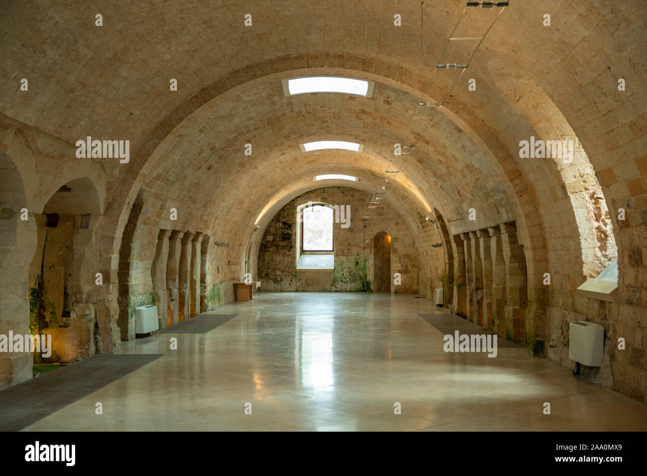 Interior de Castello de' Monti, en Corigliano d'Otranto, Apulia (Puglia) en el sur de Italia Foto de stock