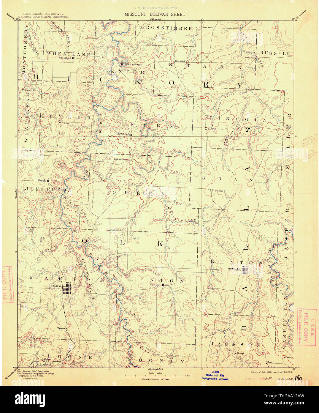 Mapa de bolivar missouri fotografías e imágenes de alta resolución Alamy