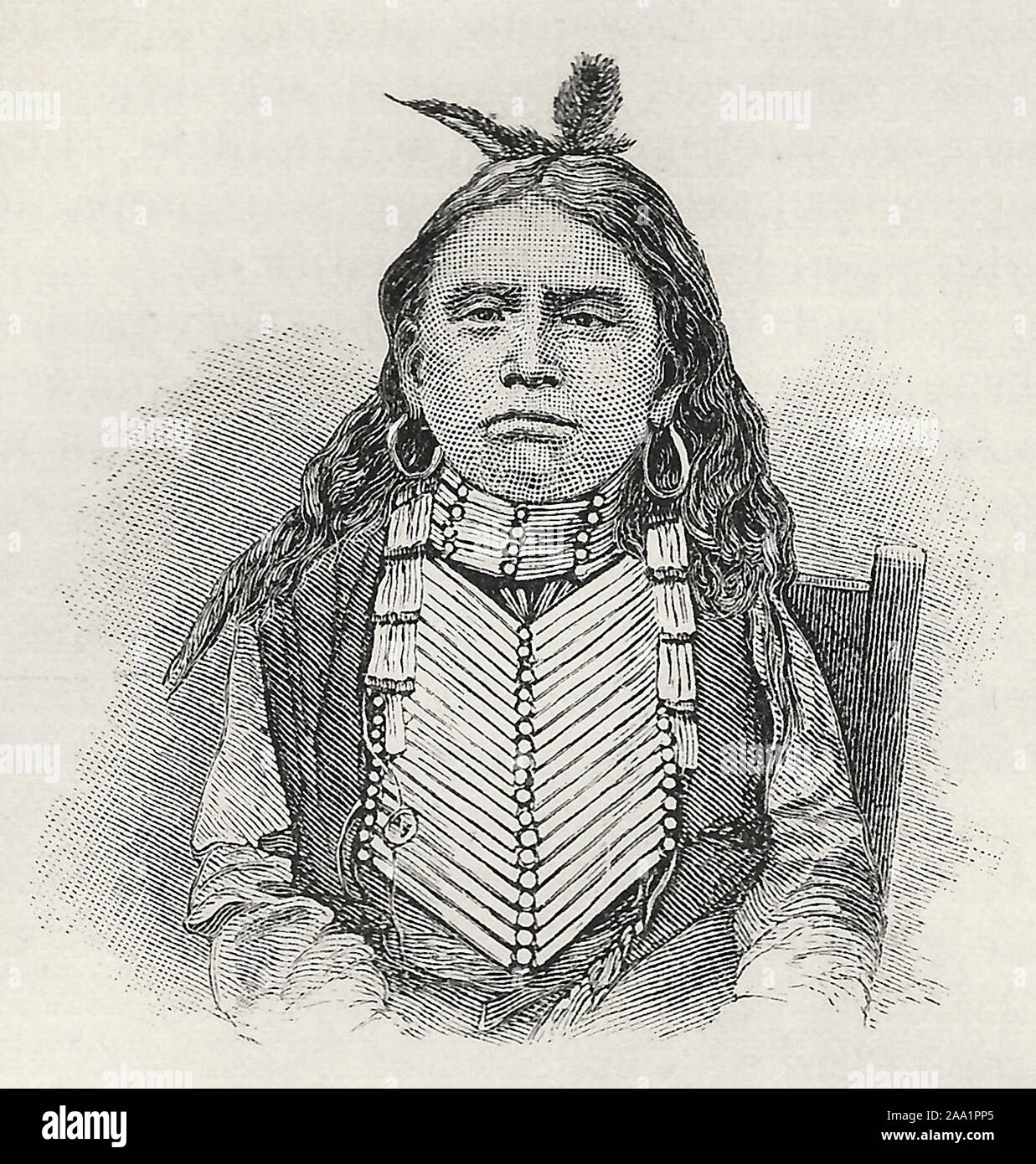 Un hijo de punta afilada de la Arrapahoes, circa 1880 Foto de stock