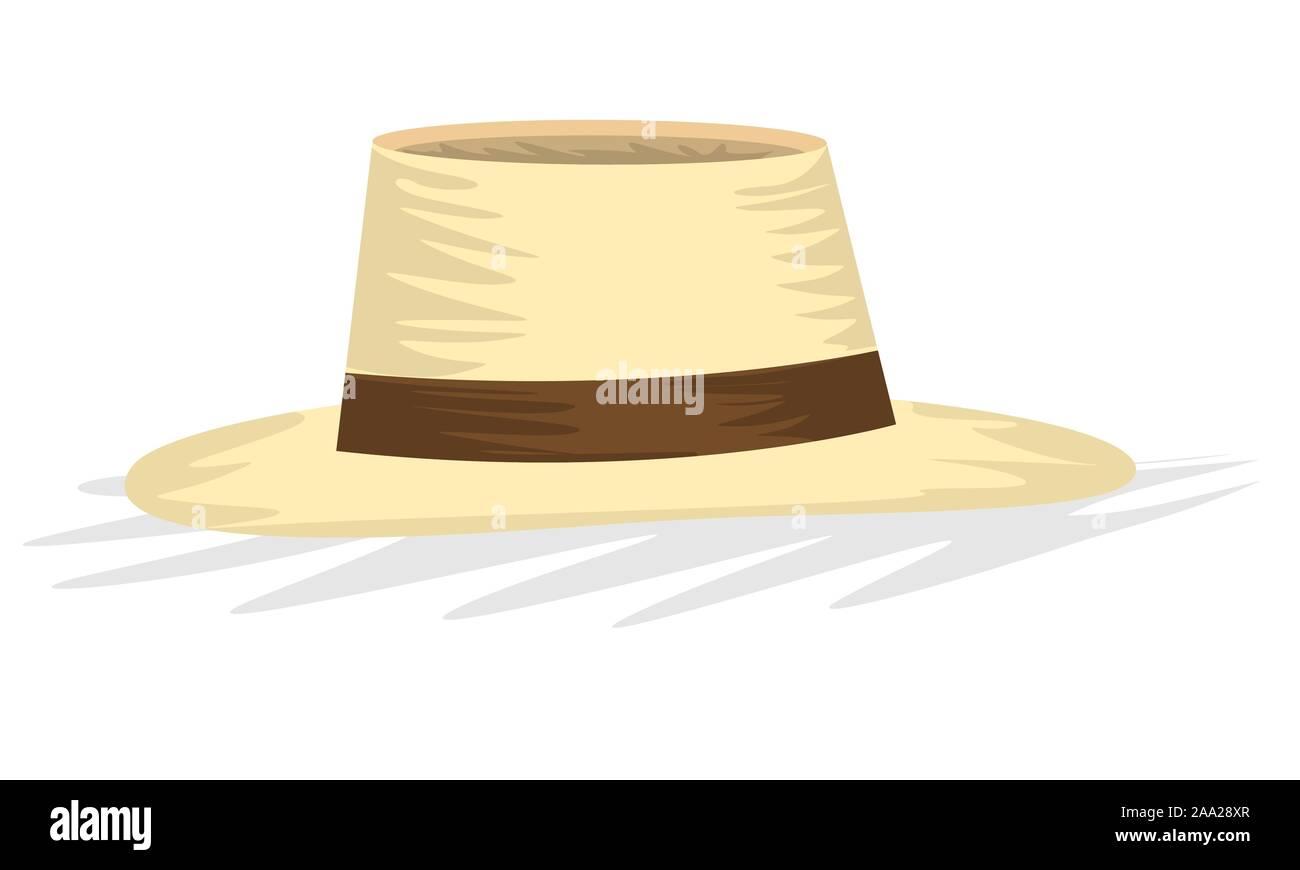 Sombrero de verano con estilo de dibujos animados dibujados a mano.  Ilustración vectorial Imagen Vector de stock - Alamy