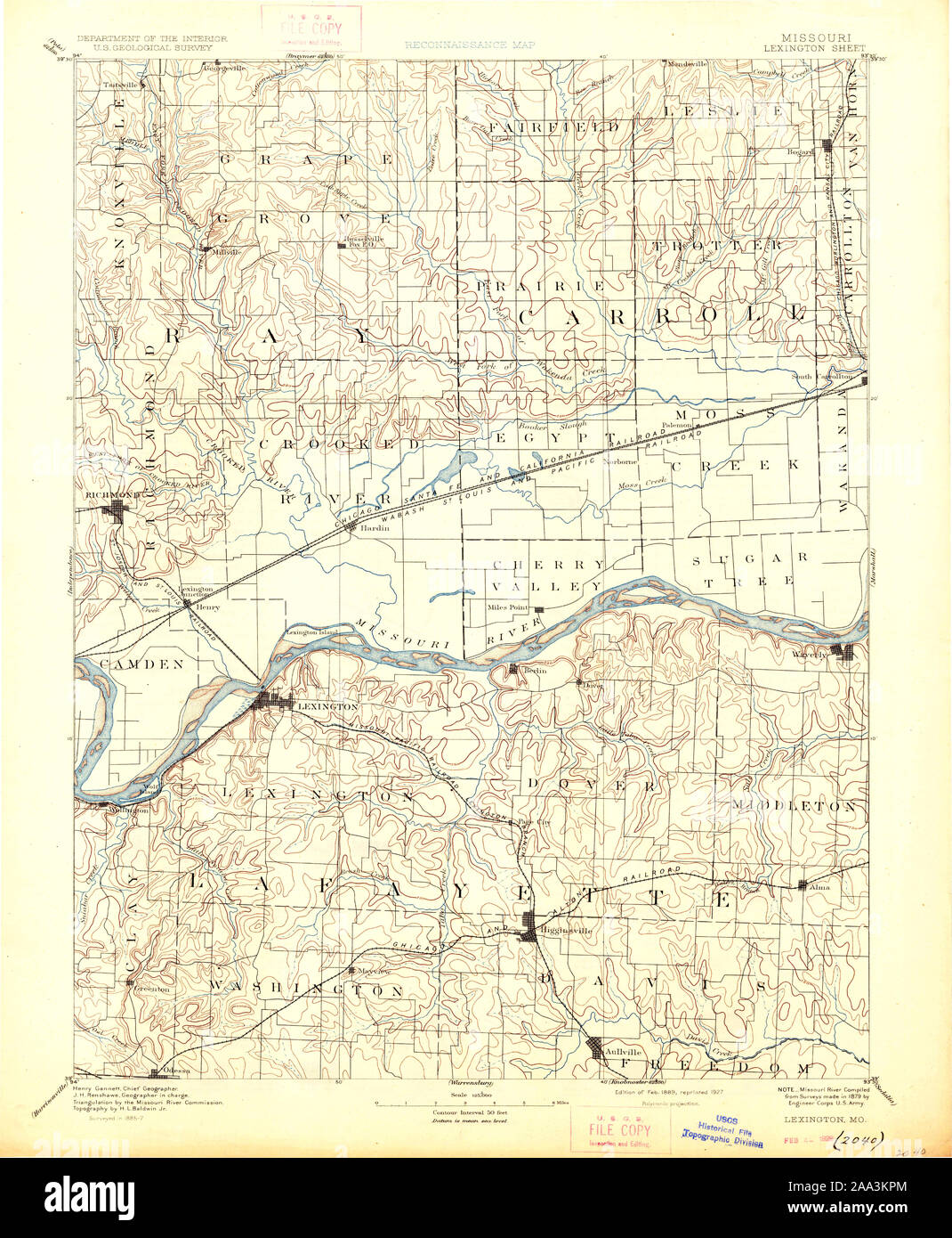 Mapa de lexington missouri fotografías e imágenes de alta resolución