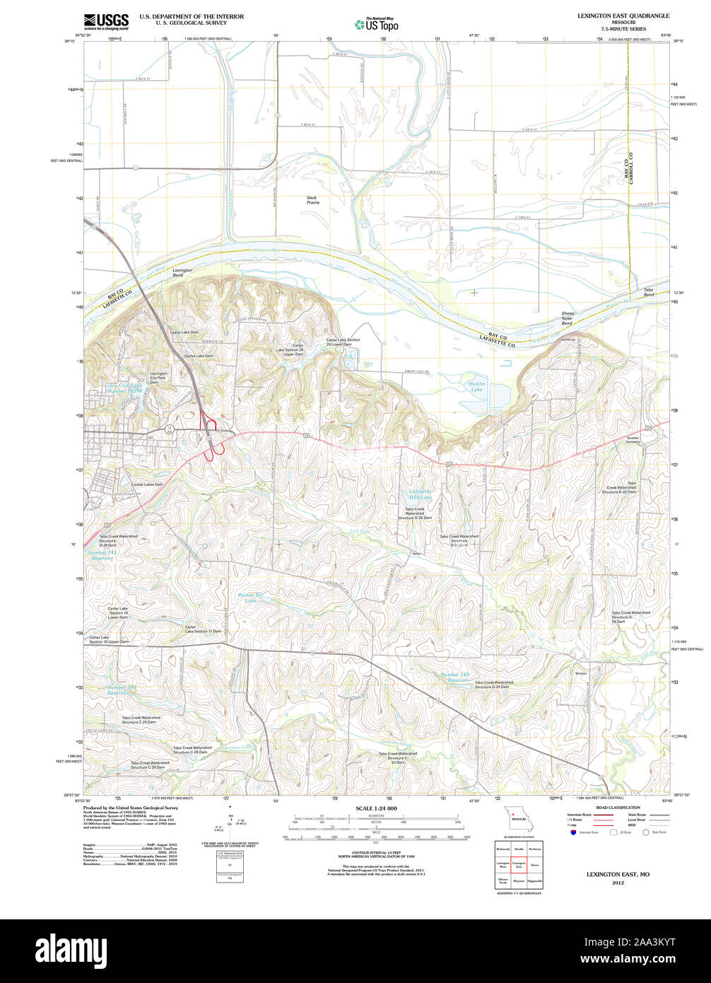 Mapa de lexington missouri fotografías e imágenes de alta resolución