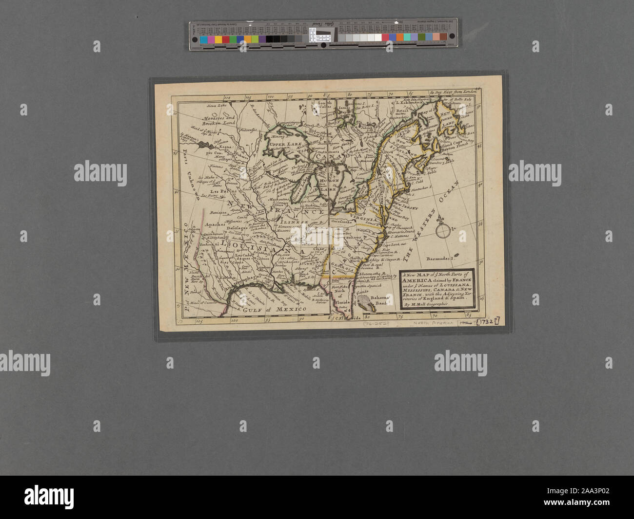 Aparece En El Atlas Del Autor Menor 1732 Aviso Legal Derivada Del Atlas En La Que El Mapa Fue Publicado Cubre El Este De America Del Norte Y Central Desde Terranova Hasta