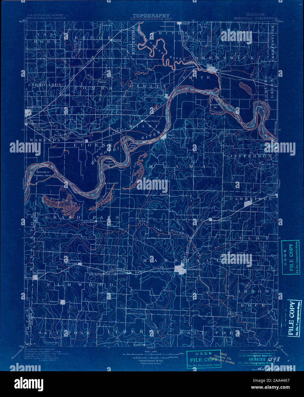 Mapa De Marshall Missouri Fotos e Imágenes de stock Alamy