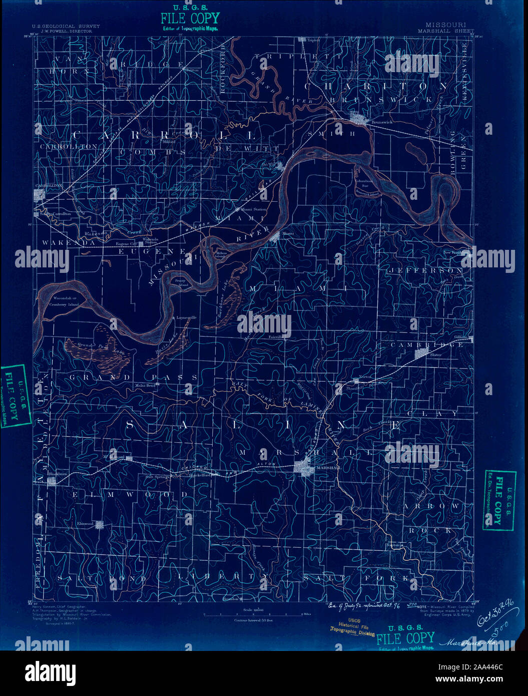 Mapa De Marshall Missouri Fotos e Imágenes de stock Alamy