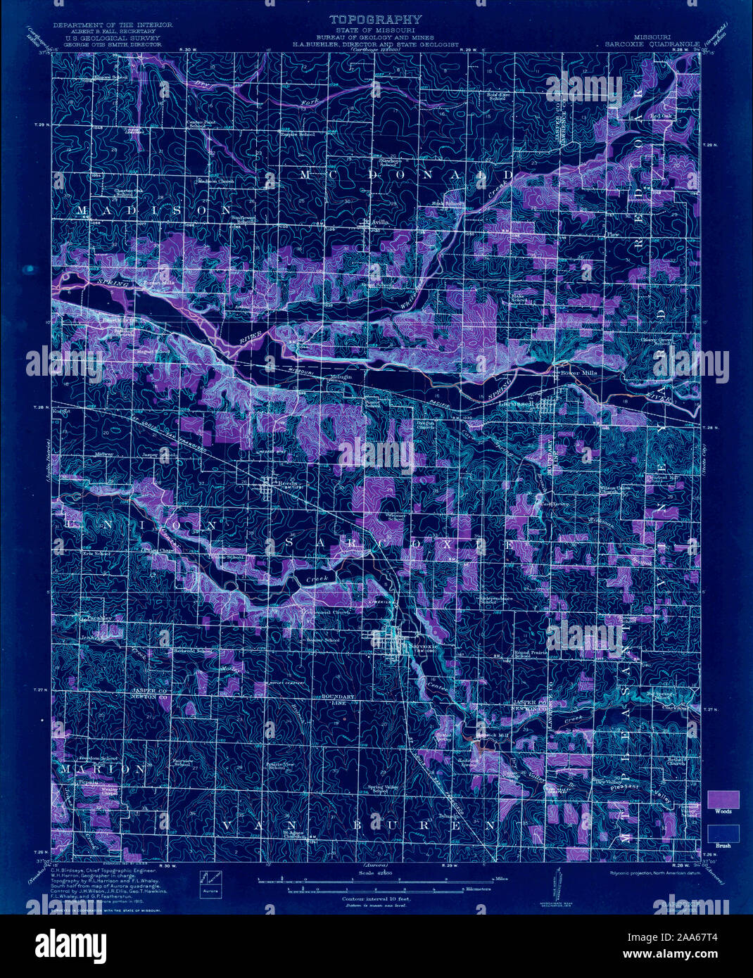 Mapa de sarcoxie missouri fotografías e imágenes de alta resolución Alamy