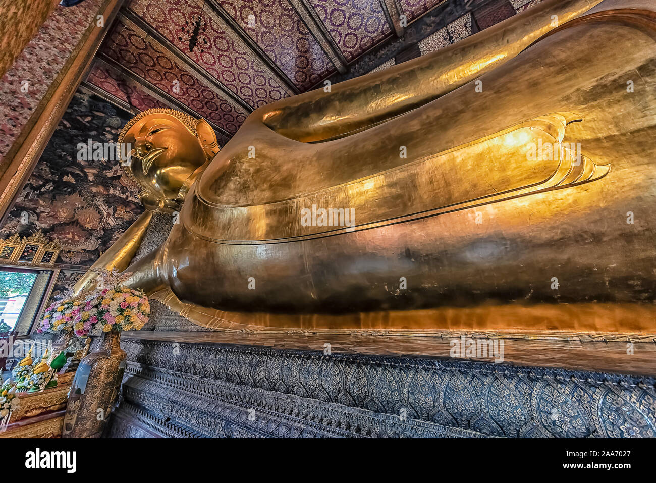Templo Wat Pho en Bangkok, Tailandia Foto de stock