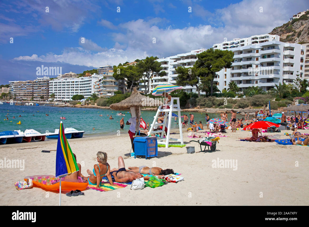 Playa en Santa Ponca, Mallorca, Islas Baearic, España Foto de stock