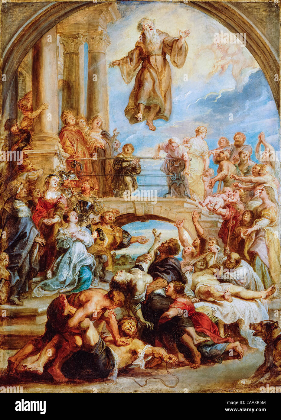 Peter Paul Rubens, Los milagros de San Francisco de Paula, pintura, 1627-1628 Foto de stock