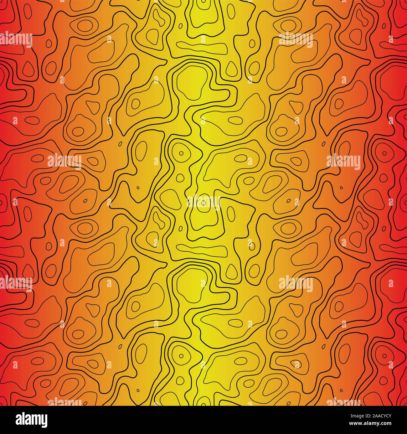 Fondo ondulado. Ondas negro dibujados a mano. Tapiz en perfecta superficie horizontalmente. Textura de banda con muchas líneas. - Vector Ilustración del Vector