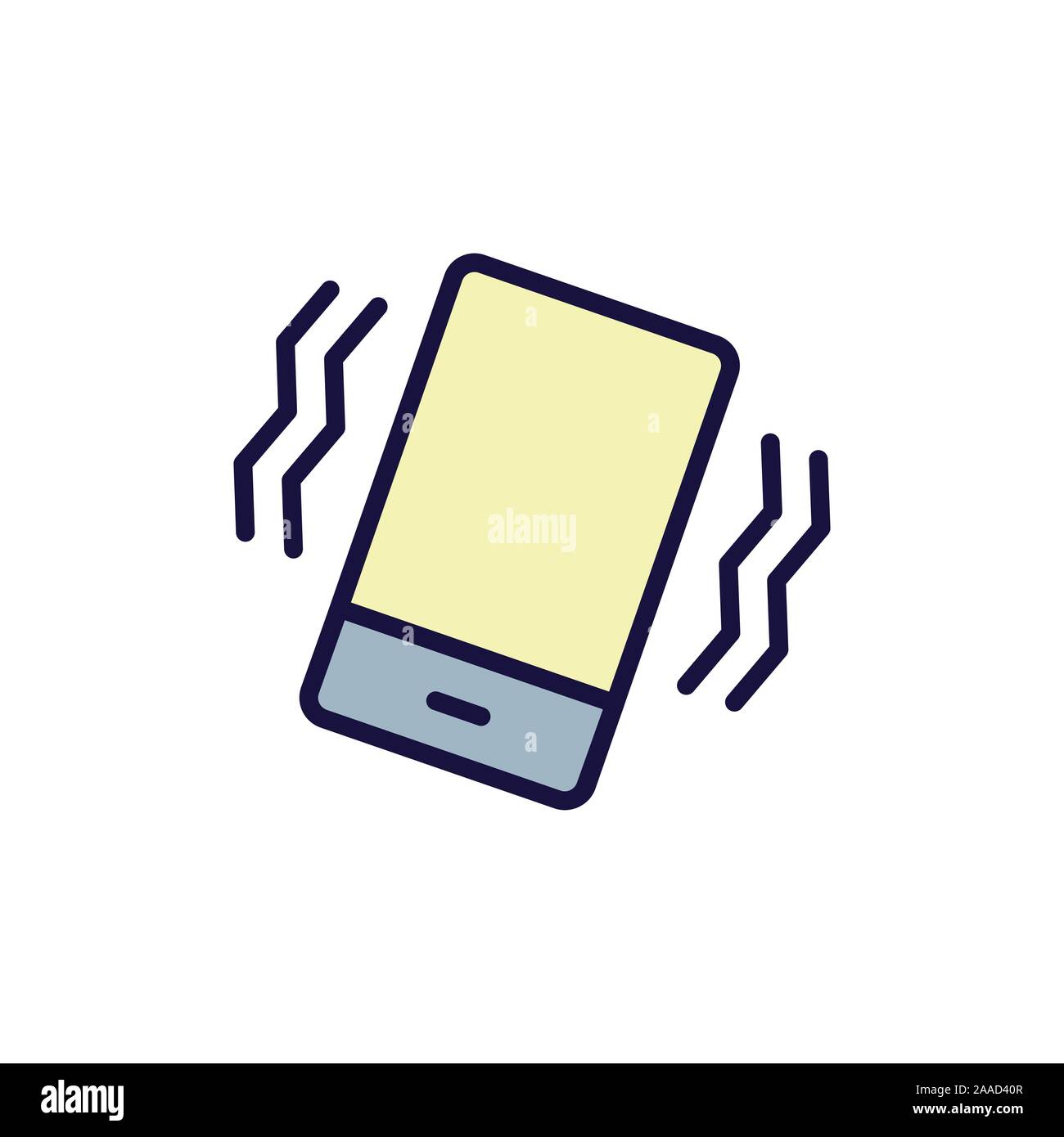 Sonido de teléfono apagado o en el icono de sonido mostrando las líneas w  Imagen Vector de stock - Alamy