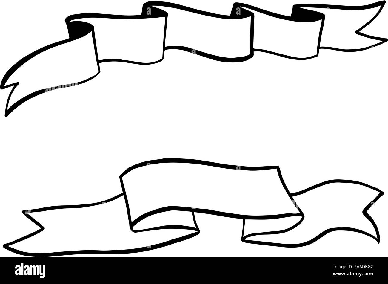 Cintas de vectores. En blanco y negro de tinta cinta grabada art. aislados  elemento de ilustración Imagen Vector de stock - Alamy