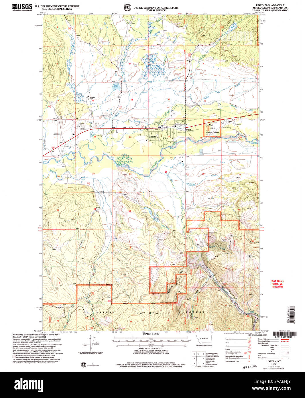 Mapa de lincoln montana fotografías e imágenes de alta resolución - Alamy