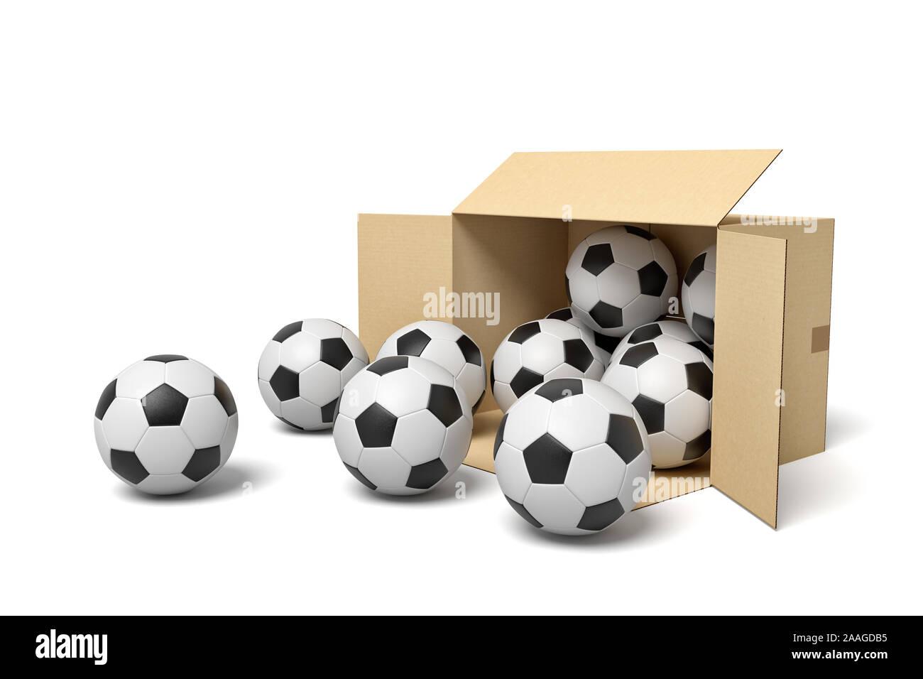 de primera categoría segunda mano Sumamente elegante Representación 3D de la caja de cartón lleno de pelotas de fútbol. Artículos deportivos. Gimnasio de suministros. Fiebre del fútbol Fotografía de stock - Alamy de primera categoría segunda mano Sumamente elegante Representación 3D de la caja de cartón lleno de pelotas de fútbol. Artículos deportivos. Gimnasio de suministros. Fiebre del fútbol Fotografía de stock - Alamy