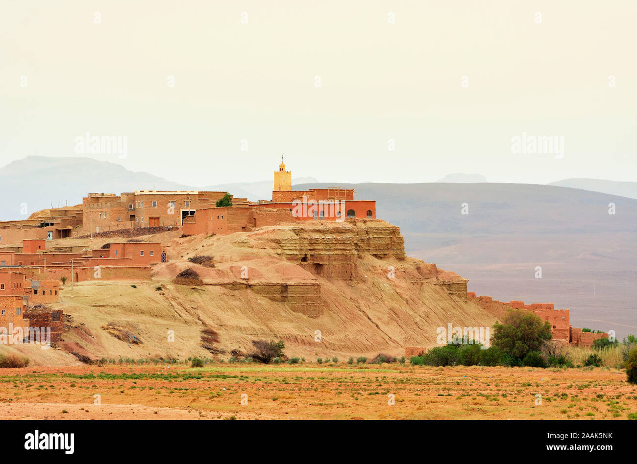 Aldea Tradicional en el Alto Atlas. Marruecos Foto de stock