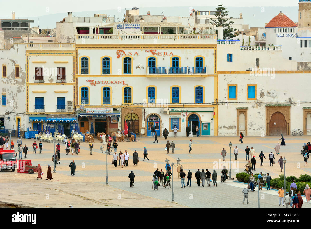 Place Moulay Hassan, Essaouira. Un sitio de Patrimonio Mundial de la Unesco, Marruecos Foto de stock