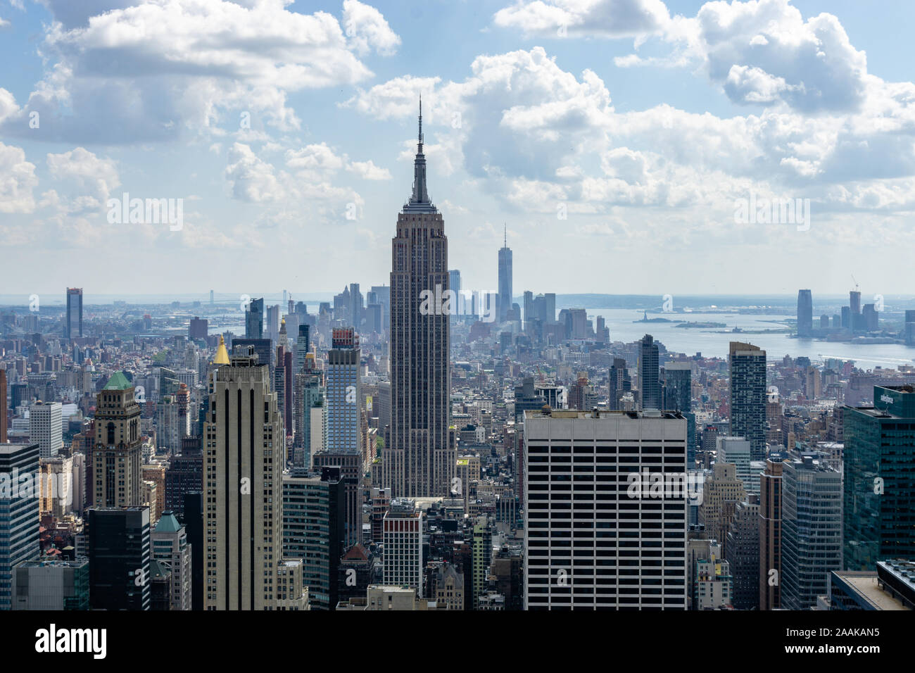 Panorama del horizonte de Manhattan, Nueva York Foto de stock