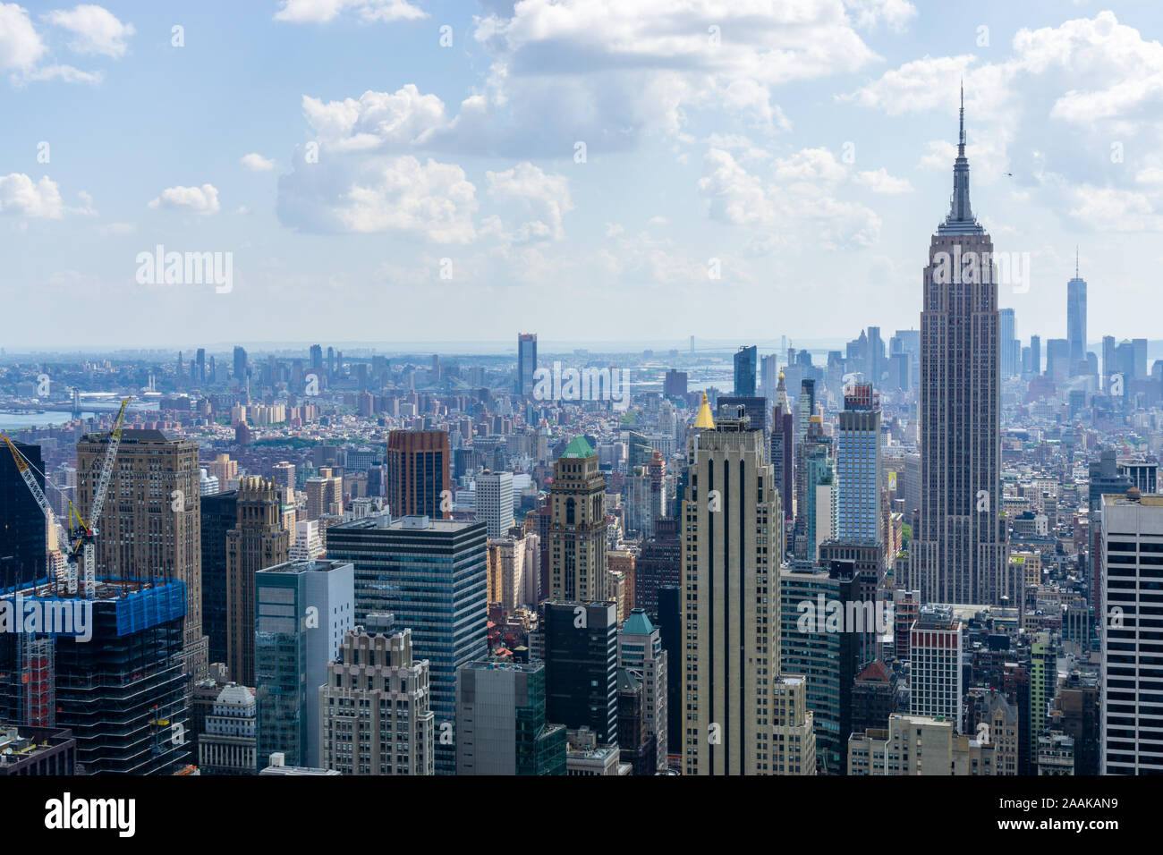 Panorama del horizonte de Manhattan, Nueva York Foto de stock
