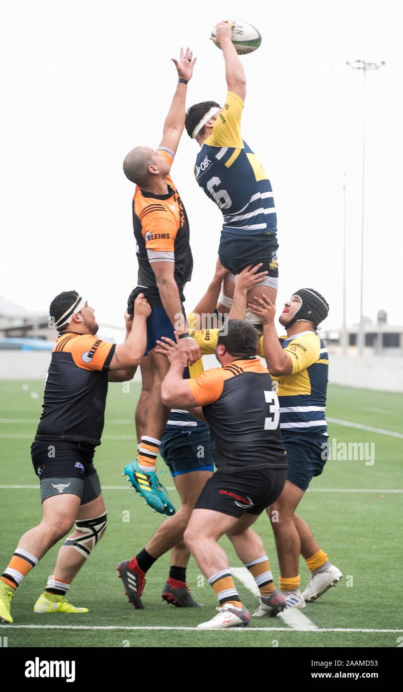 Lima, 17 Peru-November, 2019: Lima Rugby Club vs. guerreros de la Marina,  celebrado en el estadio Andrés Avelino Cáceres Fotografía de stock - Alamy