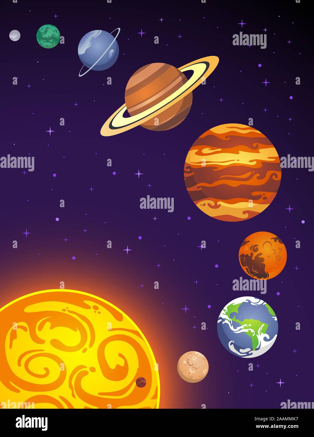 Planetas de dibujos animados con caras. emoji del carácter del planeta del sistema  solar, tierra, luna, sol y marte en el espacio ultraterrestre. astronomía para  niños vector set. ilustración universo cosmos planetario