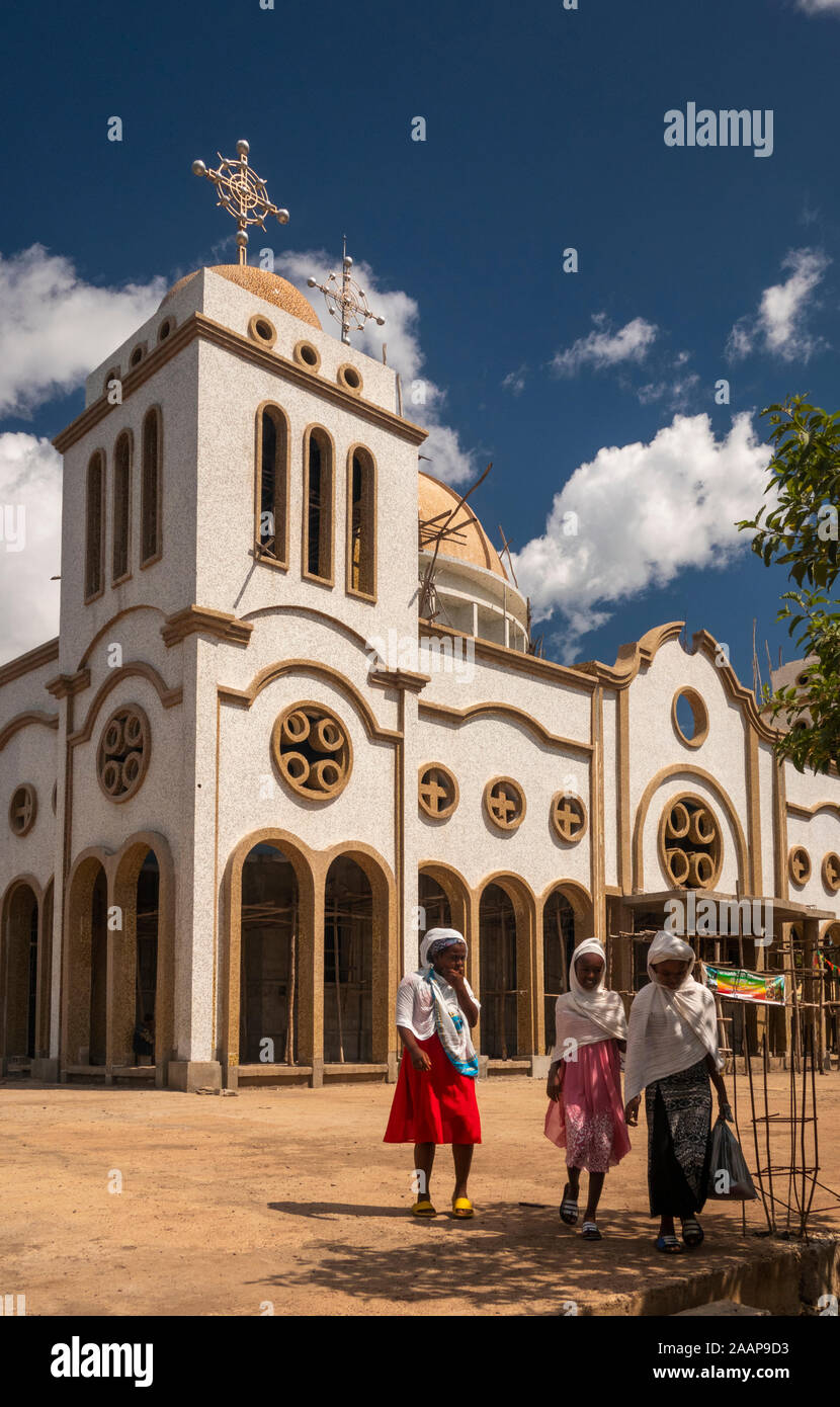 Etiopía, Gamo-Gofa, Arba Minch, nueva iglesia ortodoxa Medhane Alem Foto de stock
