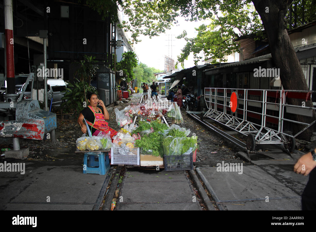 Mercadillo de Bangkok Thailand Foto de stock
