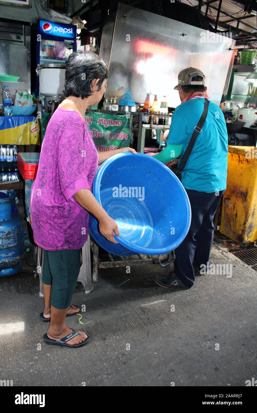 Comida callejera en Bangkok, Tailandia Foto de stock