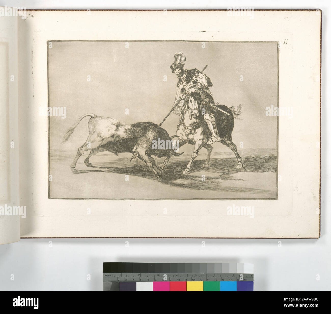 El Cid Campeador Lanceando Otro Toro De Los Titulos De La Lista De Planchas El Enlace Lleva El Ex Libris De Samuel Putnam Avery Explotaciones Escogidas En Copia De Loys Delteil Departamentales