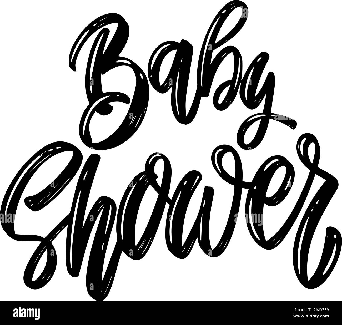 Baby shower template Imágenes de stock en blanco y negro - Alamy