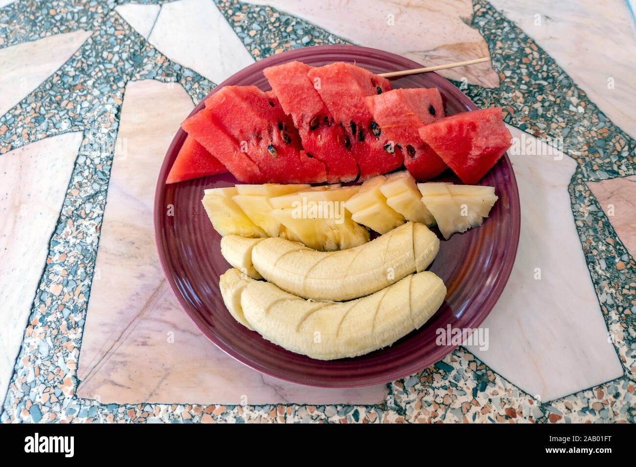 Plato de frutas saludables Ko Samet Tailandia Foto de stock