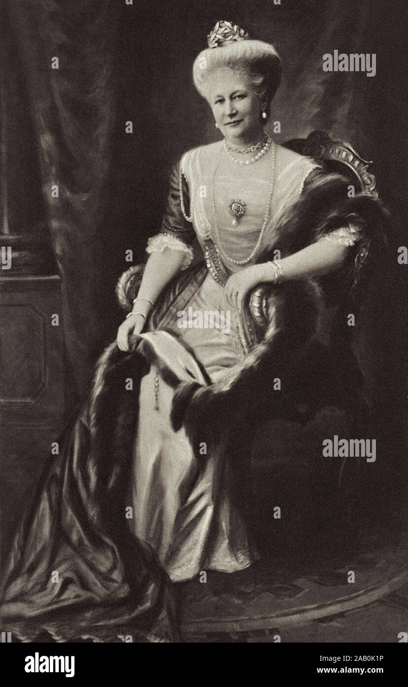 Augusta Victoria de Schleswig-Holstein (Auguste Viktoria Luise Friederike Feodora Jenny; 1858 - 1921) fue la última emperatriz alemán y reina de Prussi Foto de stock
