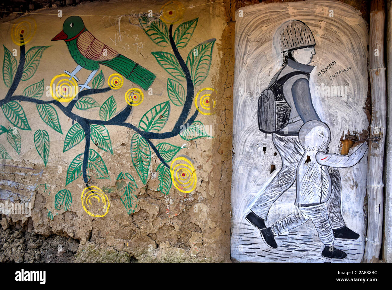 Patachitra El Antiguo Arte De Bengala Aparece En Una Pared Naya