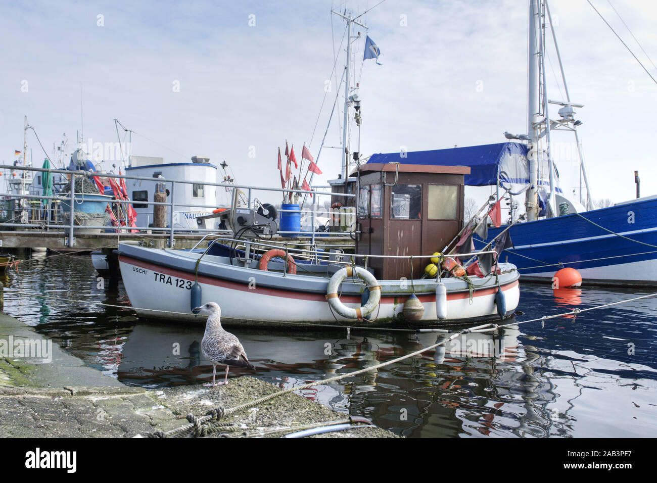 Fischerboot im Hafen Foto de stock