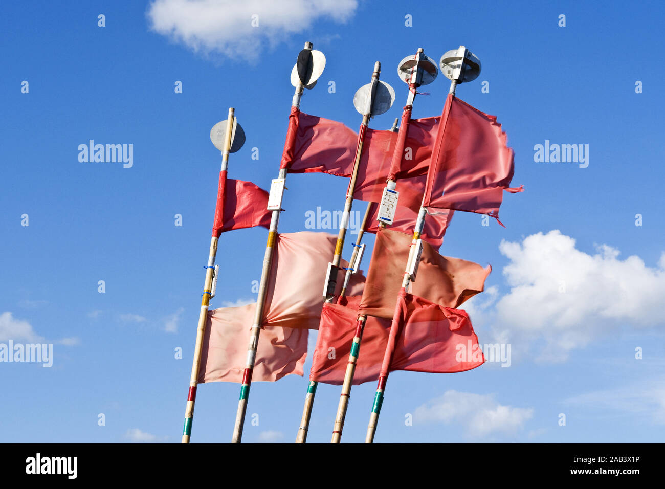Fahnen von Bojen | Banderas de boyas| Foto de stock