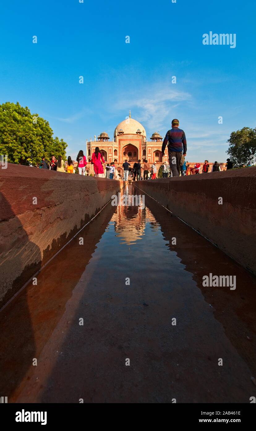 Tumba de Humayun famosa en Delhi, India. Es la tumba del Emperador