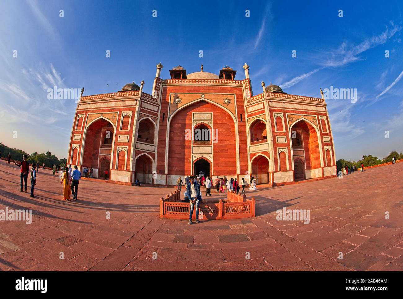 Tumba de Humayun famosa en Delhi, India. Es la tumba del Emperador
